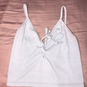 Light blue cropped tank top